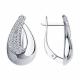 Серебряные серьги Diamant с фианитом