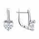 Серебряные серьги Diamant с фианитом