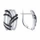 Серебряные серьги Diamant с фианитом