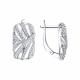 Серебряные серьги Diamant с фианитом