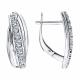 Серебряные серьги Diamant с фианитом