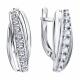 Серебряные серьги Diamant с фианитом