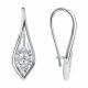 Серебряные серьги Diamant с фианитом