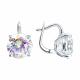 Серебряные серьги Diamant с фианитом