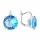 Серебряные серьги Diamant с ювелирным кристаллом