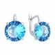 Серебряные серьги Diamant с ювелирным кристаллом