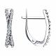 Серебряные серьги Diamant с фианитом