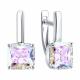 Серебряные серьги Diamant с фианитом