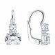 Серебряные серьги Diamant с фианитом