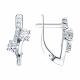 Серебряные серьги Diamant с фианитом