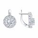 Серебряные серьги Diamant с фианитом