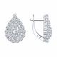 Серебряные серьги Diamant с фианитом