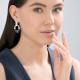 Серебряные серьги Diamant с эмалью