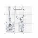 Серебряные серьги Diamant с фианитом