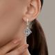 Серебряные серьги Diamant с кристальной тканью