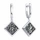 Серебряные серьги Diamant с кристальной тканью