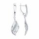 Серебряные серьги Diamant с фианитом