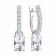 Серебряные серьги-трансформеры Diamant с фианитом