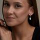 Серебряные серьги Diamant с фианитом