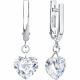 Серебряные серьги Diamant с фианитом