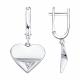 Серебряные серьги Diamant с фианитом