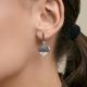 Серебряные серьги Diamant с фианитом
