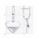Серебряные серьги Diamant с фианитом