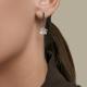 Серебряные серьги Diamant со стеклом