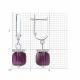 Серебряные серьги Diamant со стеклом и фианитом