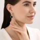 Серебряные серьги-трансформеры Diamant с кристальной тканью