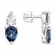 Серебряные серьги Diamant с ювелирным кристаллом
