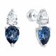 Серебряные серьги Diamant с ювелирным кристаллом