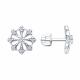 Серебряные серьги Diamant с фианитом