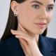 Серебряные серьги Diamant с фианитом