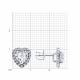 Серебряные серьги Diamant с фианитом