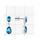 Серебряные серьги Diamant с ювелирным кристаллом
