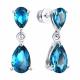 Серебряные серьги Diamant с ювелирным кристаллом