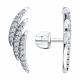 Серебряные серьги Diamant с фианитом