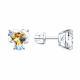 Серебряные серьги Diamant с фианитом
