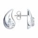 Серебряные серьги Diamant с фианитом