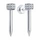 Серебряные серьги Diamant с фианитом
