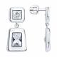 Серебряные серьги Diamant с фианитом