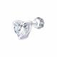 Одиночная серьга из серебра Diamant с фианитом