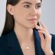 Серебряная подвеска Diamant с фианитом и жемчугом