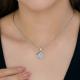 Серебряная подвеска Diamant с кристальной тканью