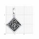Серебряная подвеска Diamant с кристальной тканью