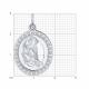 Серебряная подвеска Знак зодиака Дева Diamant с фианитом