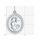 Серебряная подвеска Знак зодиака Козерог Diamant с фианитом