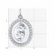 Серебряная подвеска Знак зодиака Рыбы Diamant с фианитом