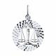 Серебряная подвеска Знак зодиака Весы Diamant